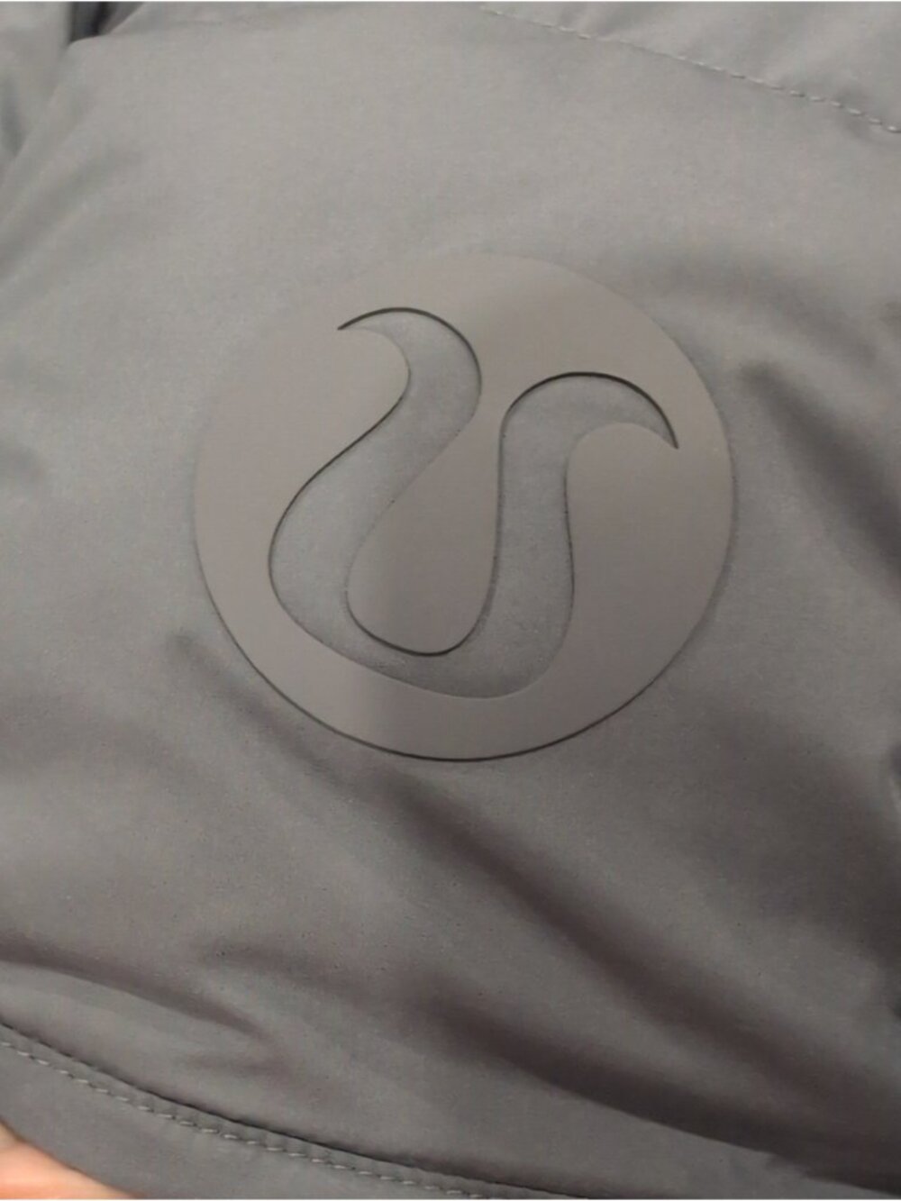 Lululemon Wunder Puff Long Jacket Oil Grey / Belgian Blue Like new - Picture 9 of 9